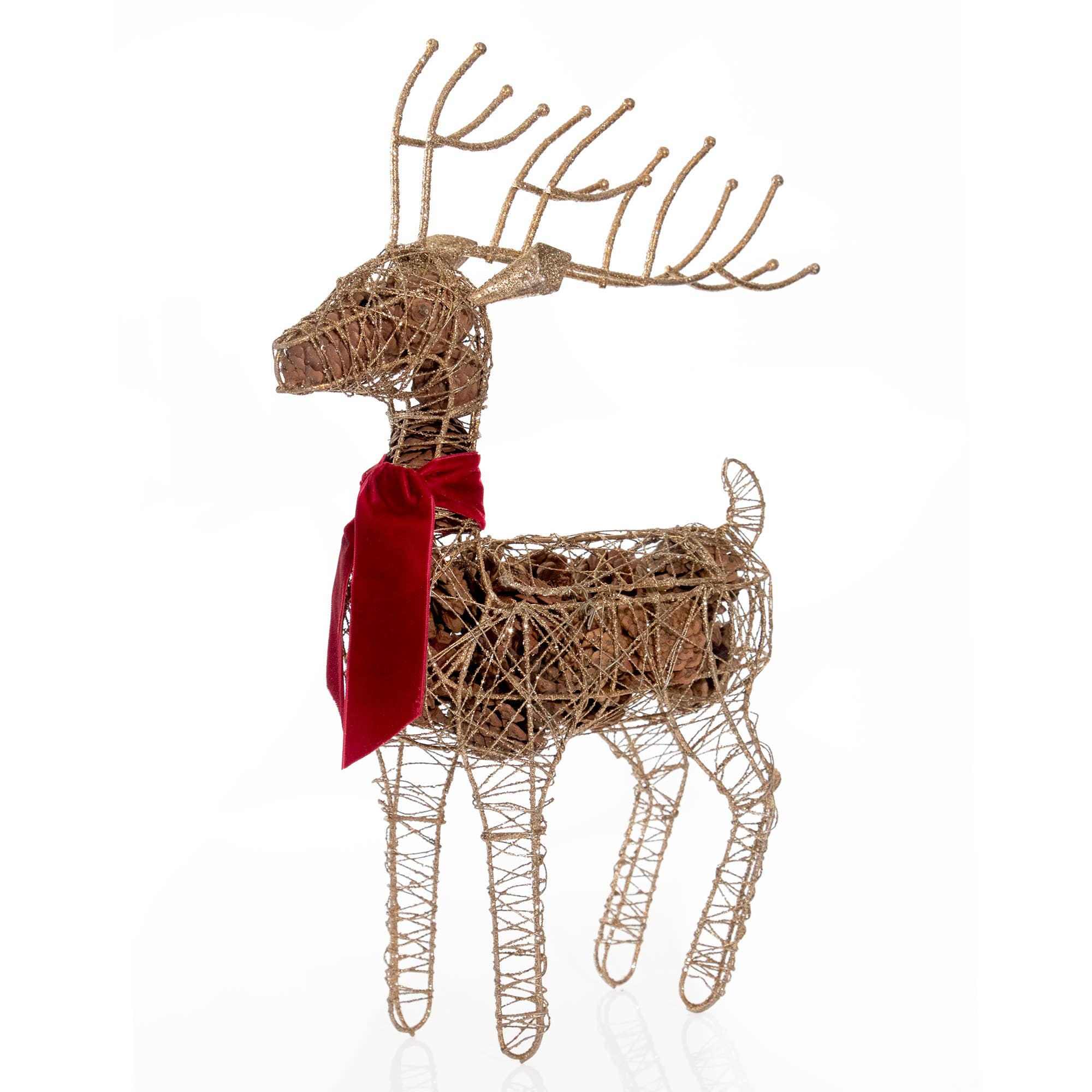 Large Standing Gold Deer Scented Potpourri Décor