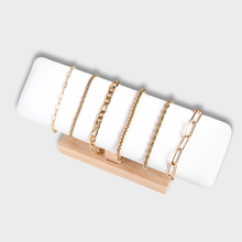 Load image into Gallery viewer, Stainless Steel Paperclip Chain Bracelet: Gold / 7&quot;

