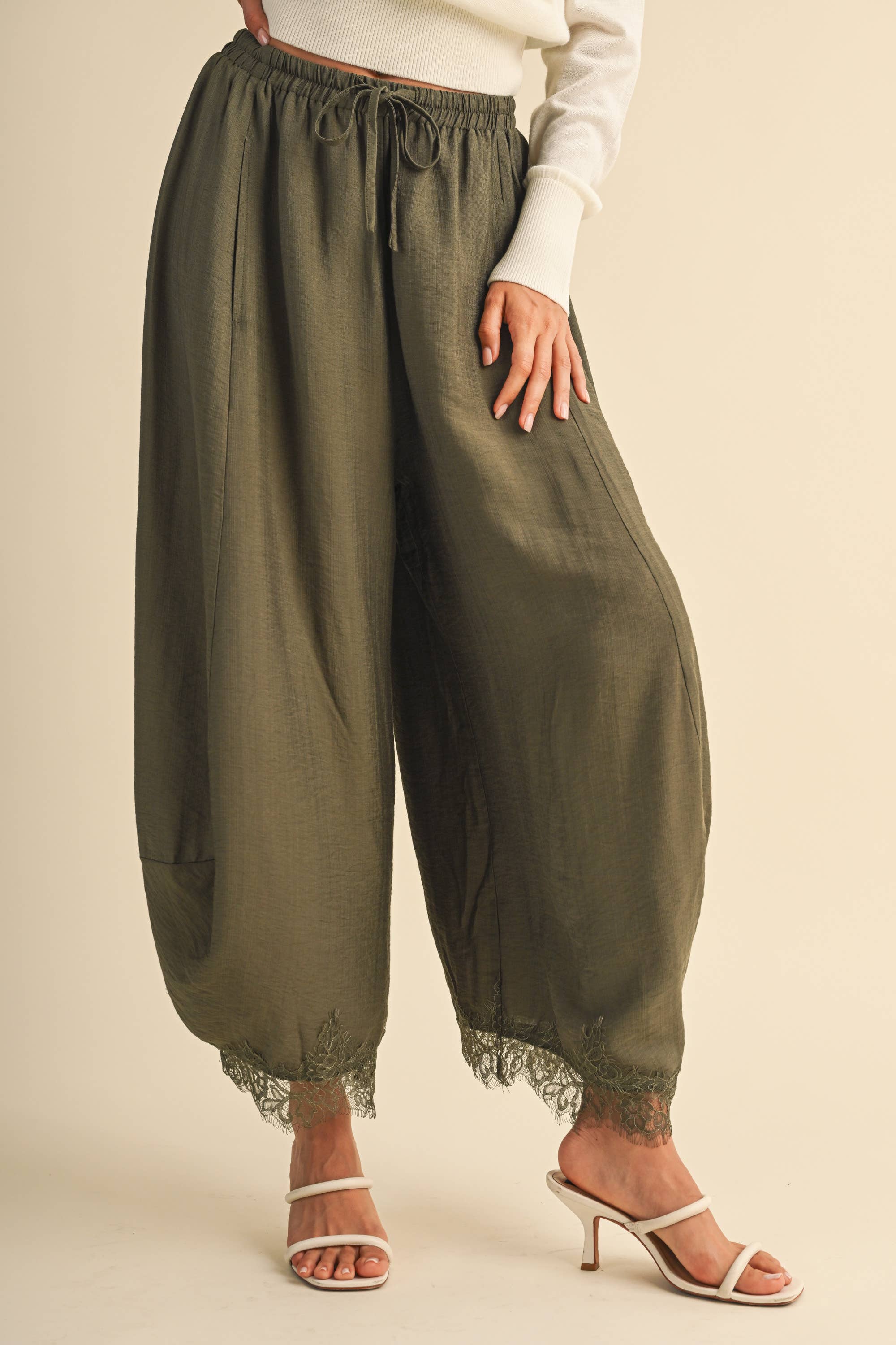 The Willow Lace Barrel Pants