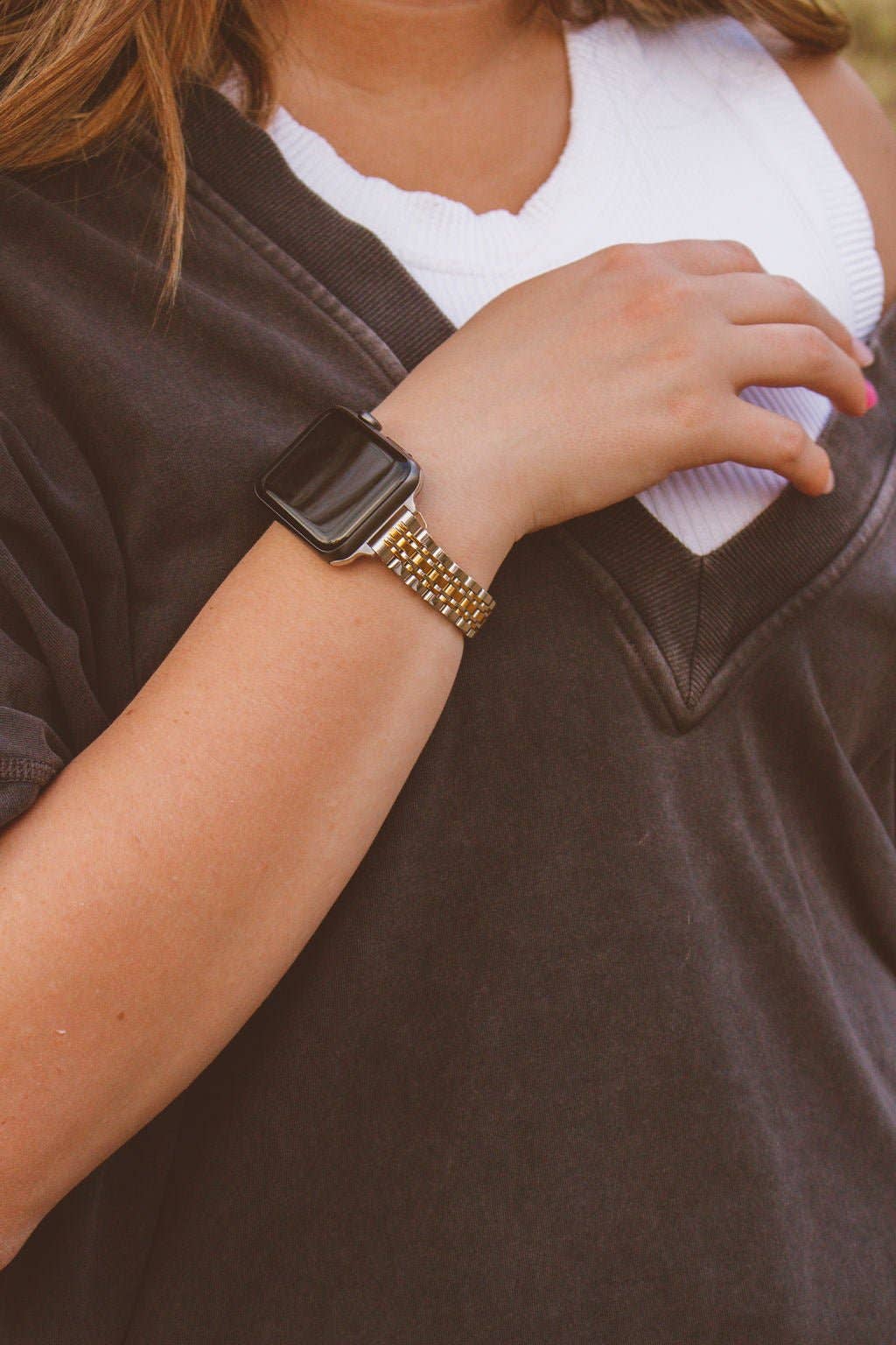 Solis Apple Watch Band: Silver / 42/44/45mm