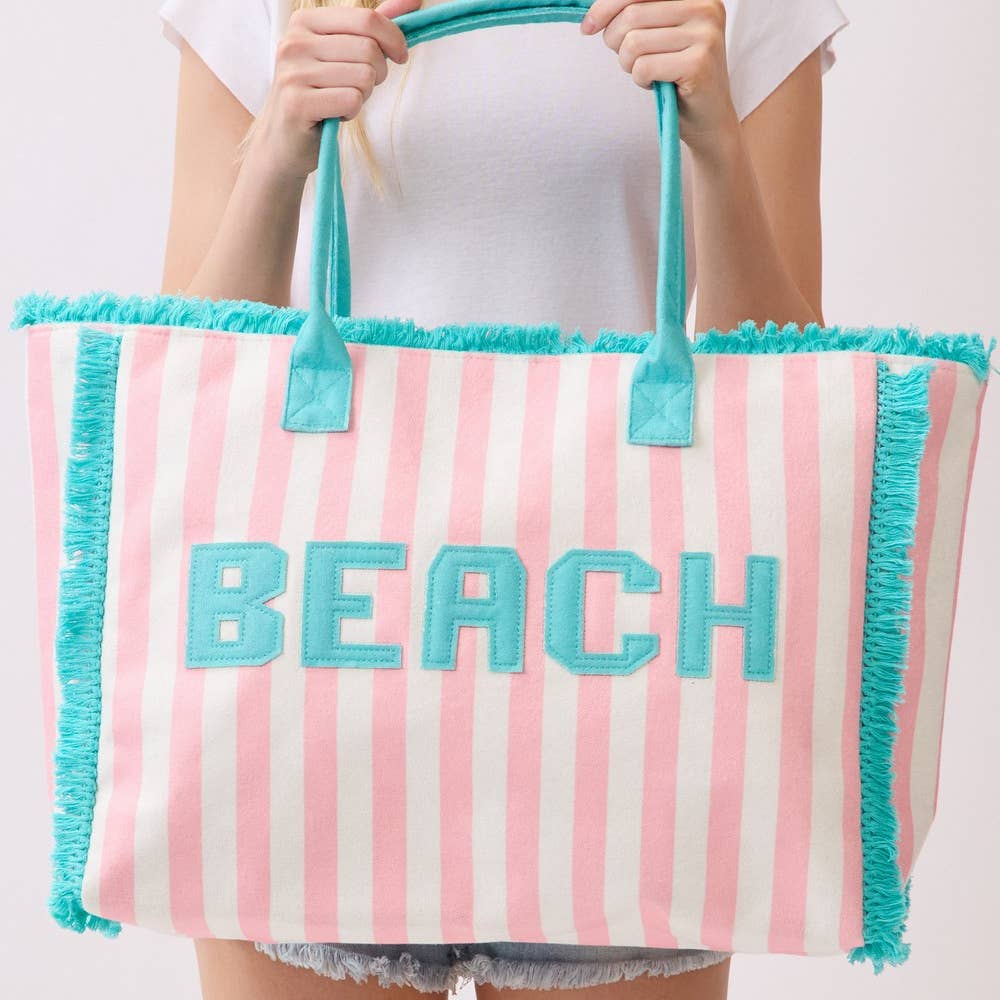 Striped Beach Bag