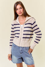 Load image into Gallery viewer, The Willow Pointelle Zip Cardigan

