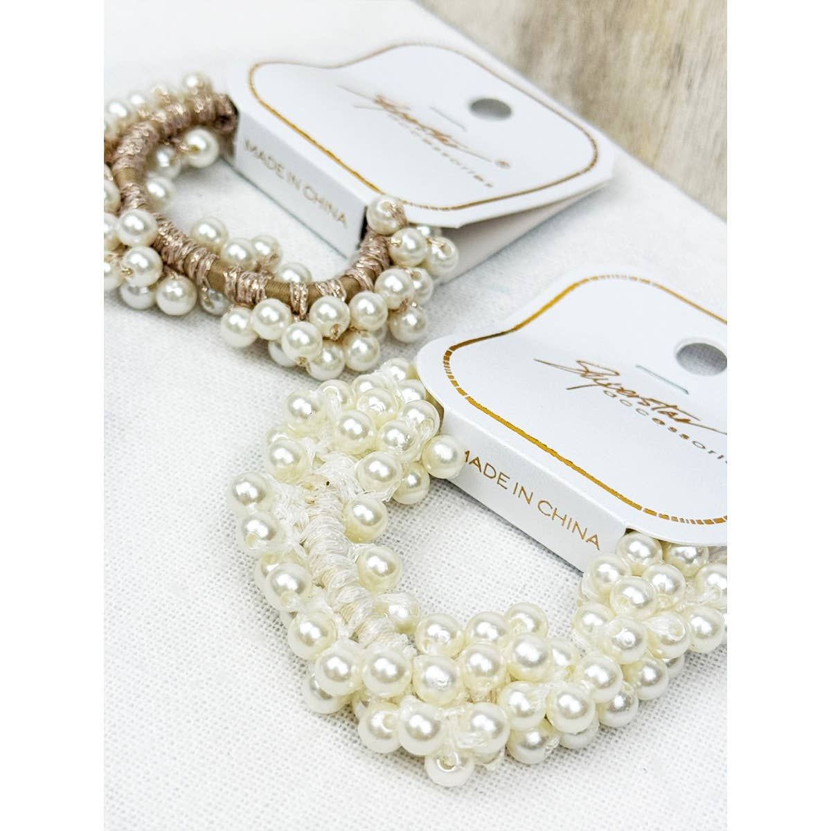 Sparkly Multi Pearl Hair Tie