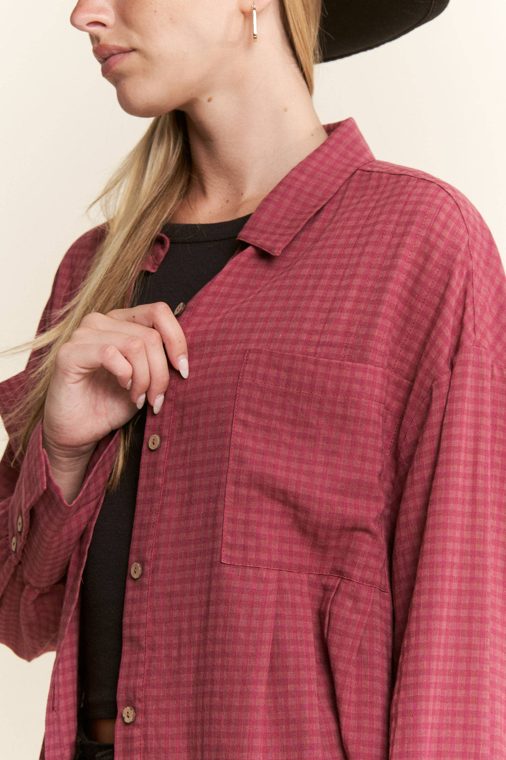 Harvest Check Oversized Shirt