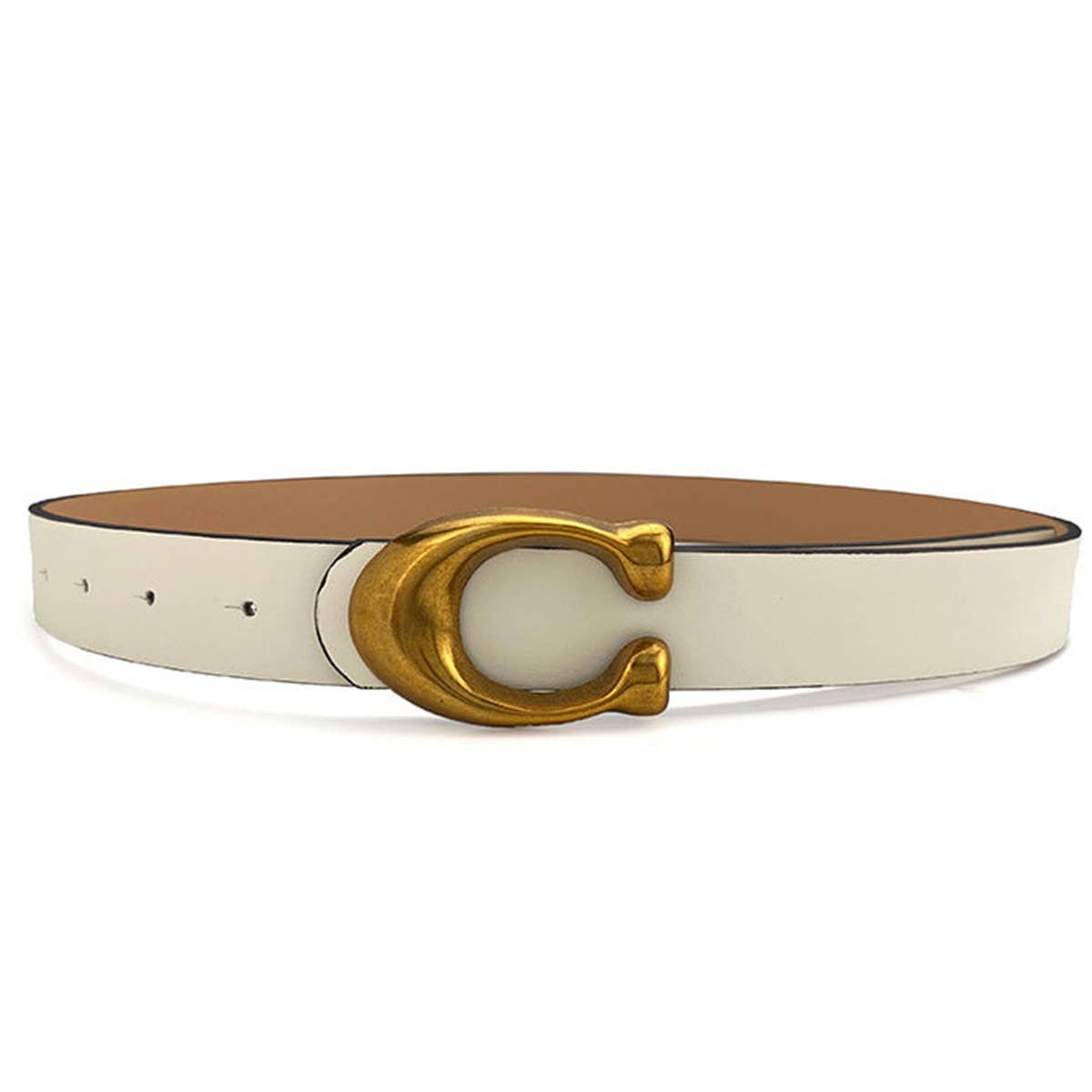 Vintage Curve Retro U-Buckle Belt