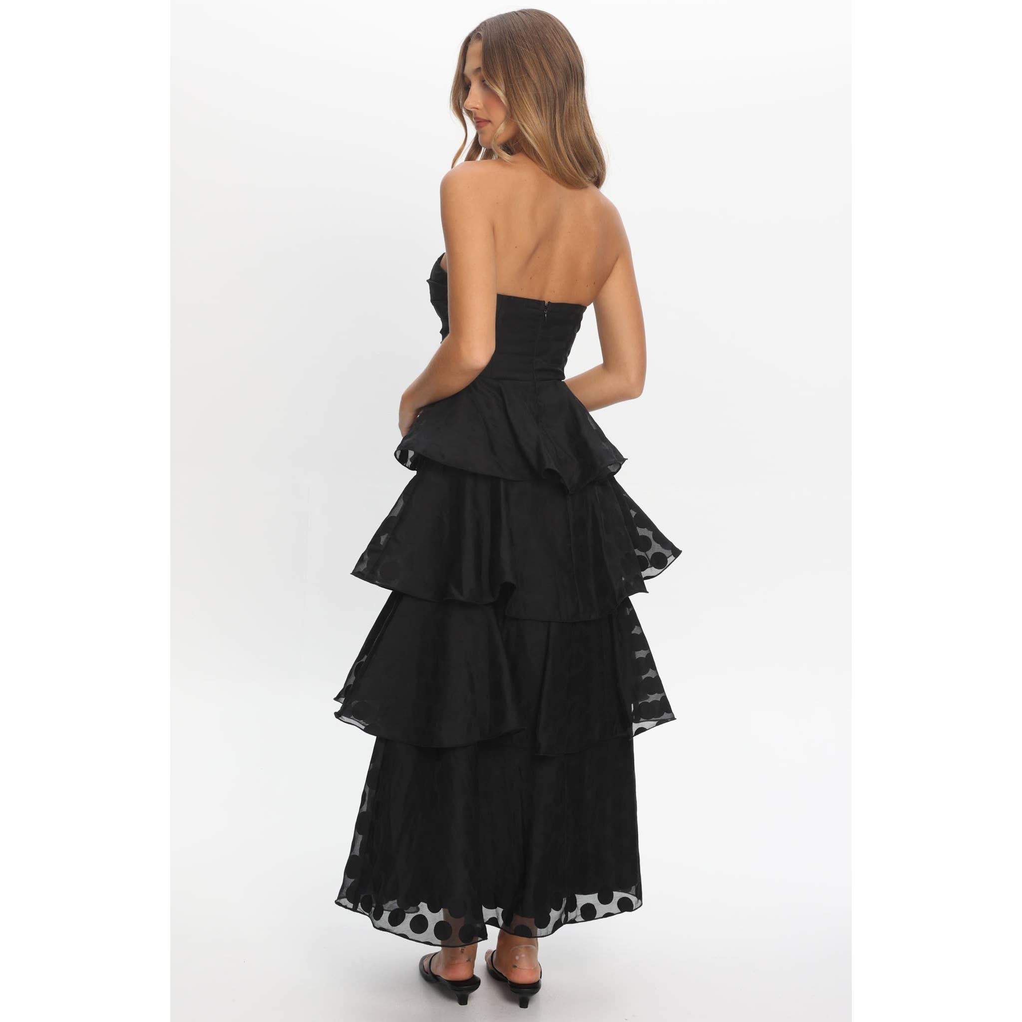 Strapless Tiered Maxi Dress