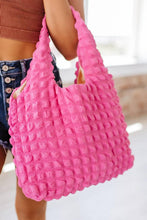 Load image into Gallery viewer, Rose Red Puffy Texture Bag
