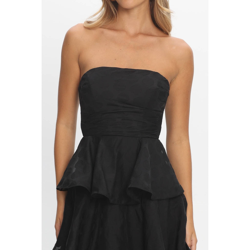 Strapless Tiered Maxi Dress