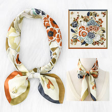Load image into Gallery viewer, Elegant Floral Satin Scarf
