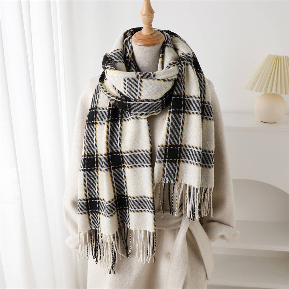 Cloud Soft Mohair Tassel Scarf