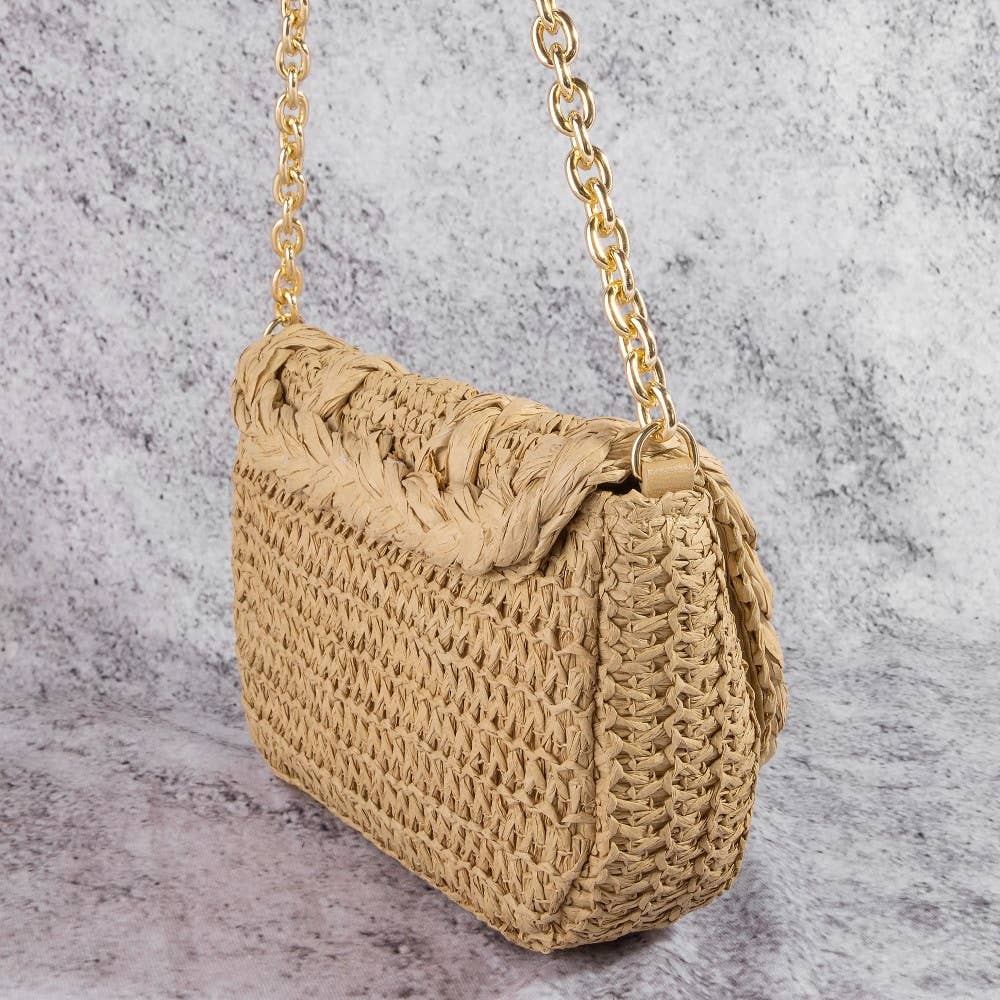 The Capri Raffia Shoulder Bag