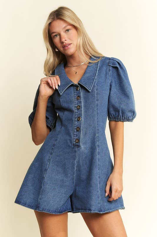 Blue Belle Romper