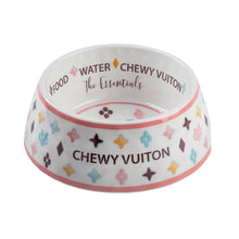 Load image into Gallery viewer, White Chewy Vuiton Dog Bowl
