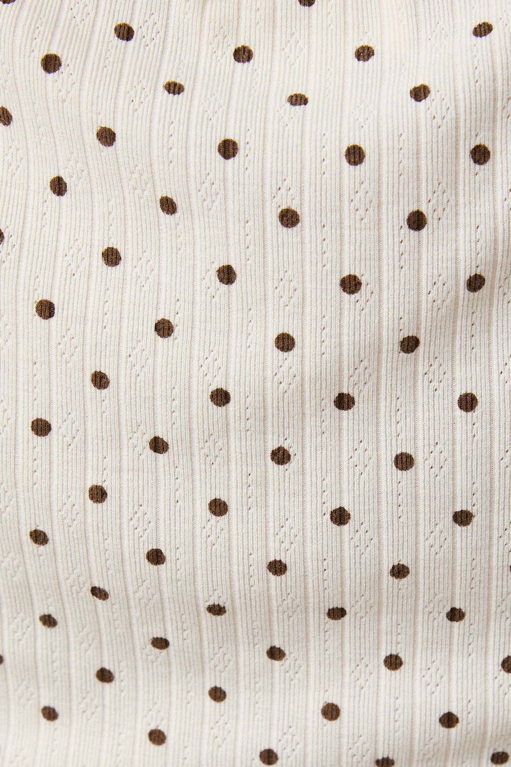 Mocha Dot Lounge Rib Tank