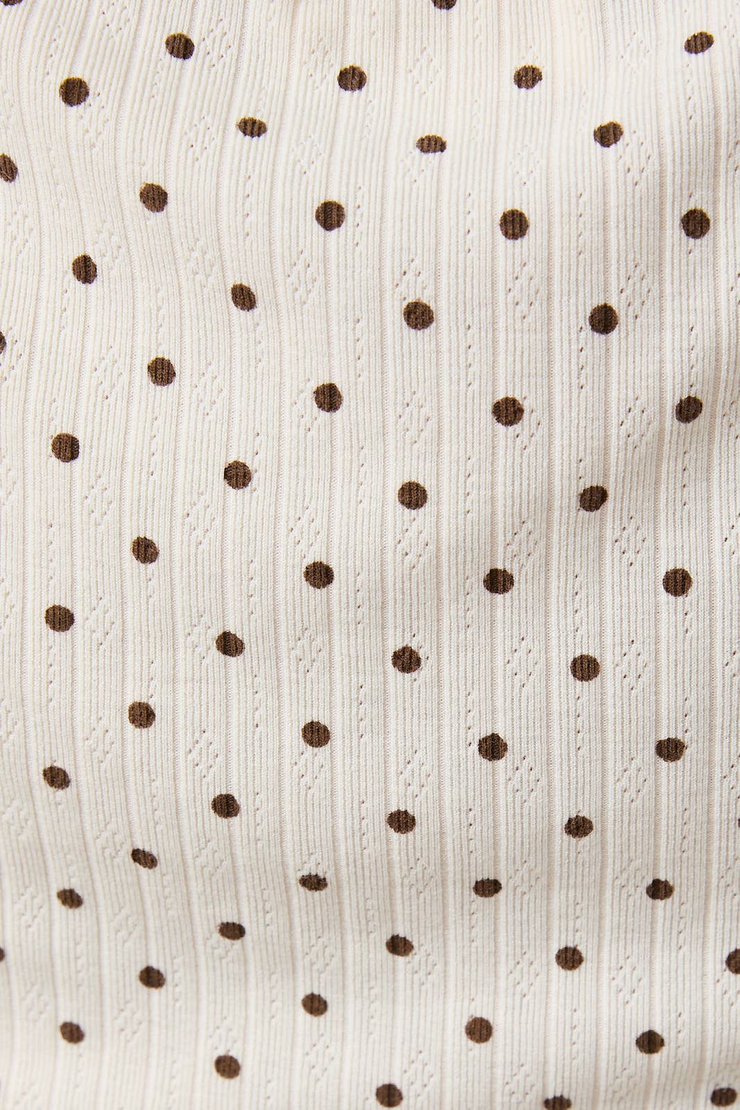 Mocha Dot Lounge Rib Tank