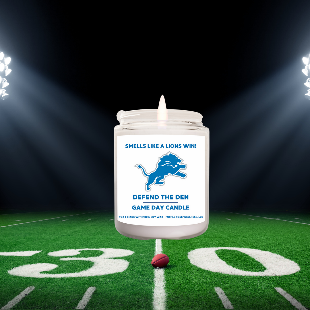 Detroit Football Candle