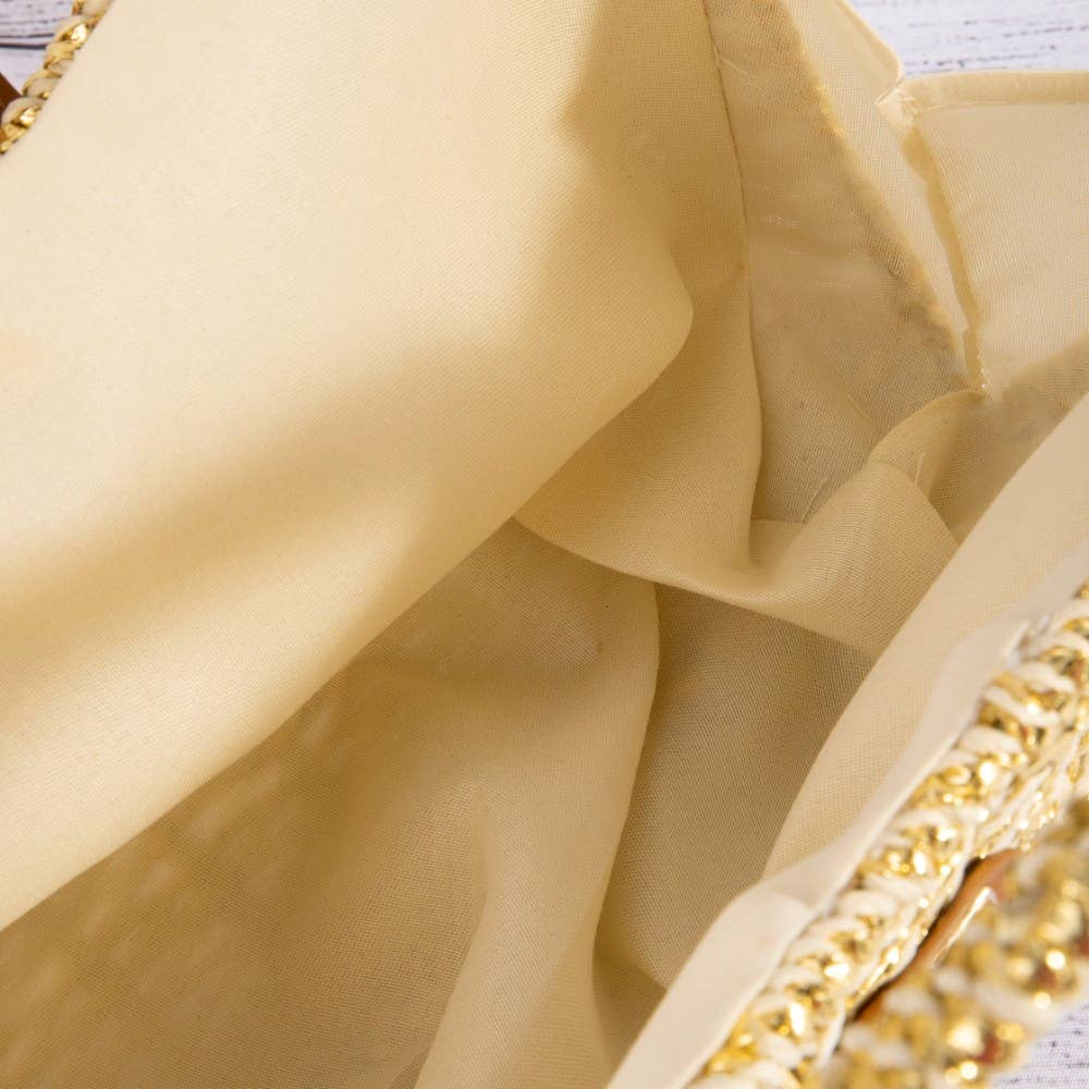 The Monroe Basket Weave Box Bag
