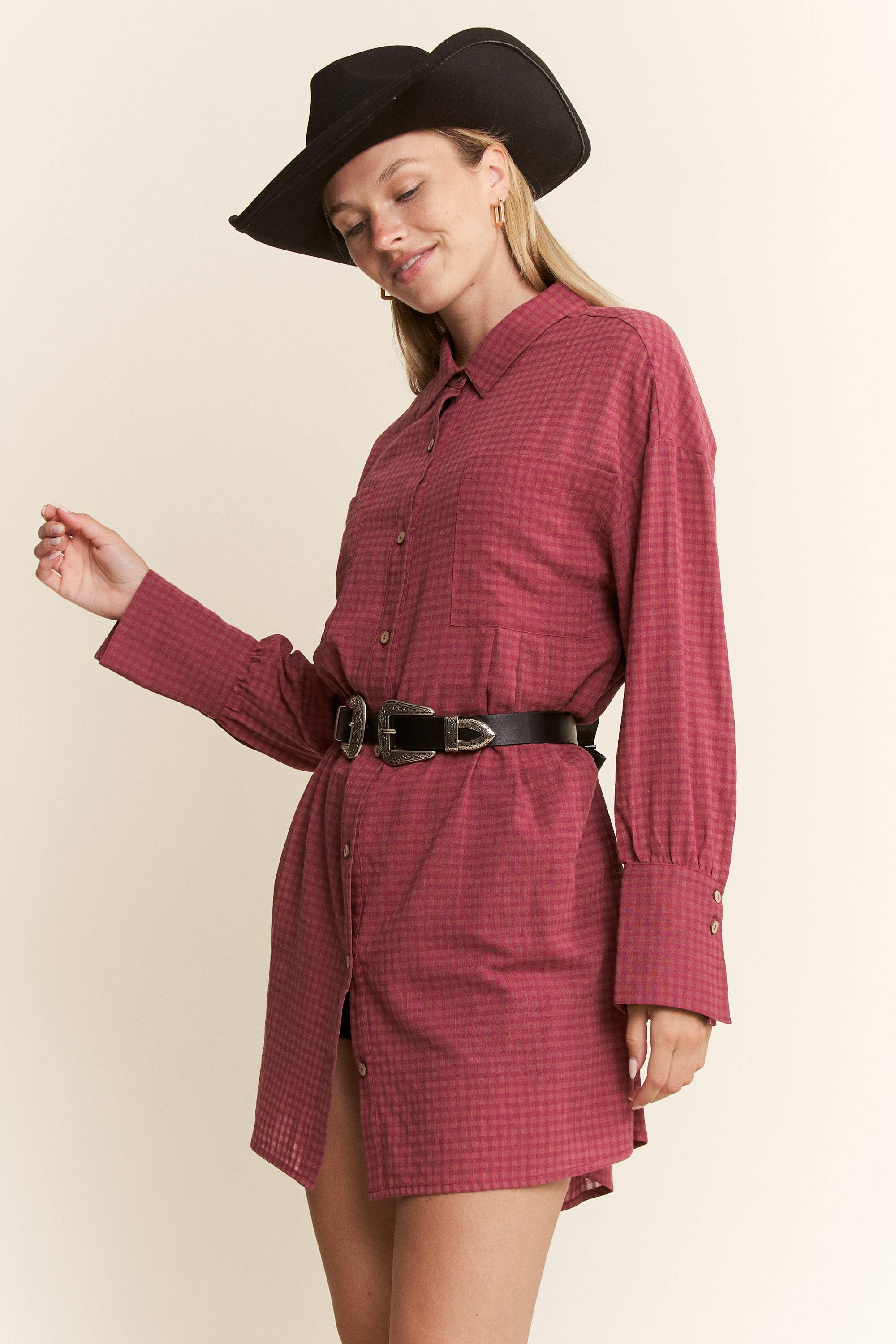 Harvest Check Oversized Shirt