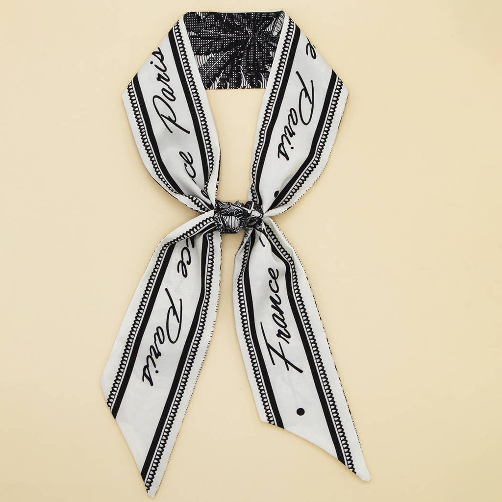 Floral Print Satin Scarf