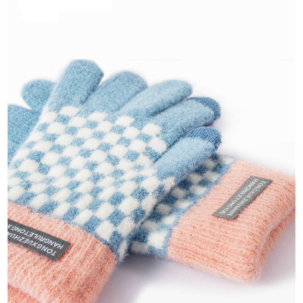 Plaid Touch Gloves