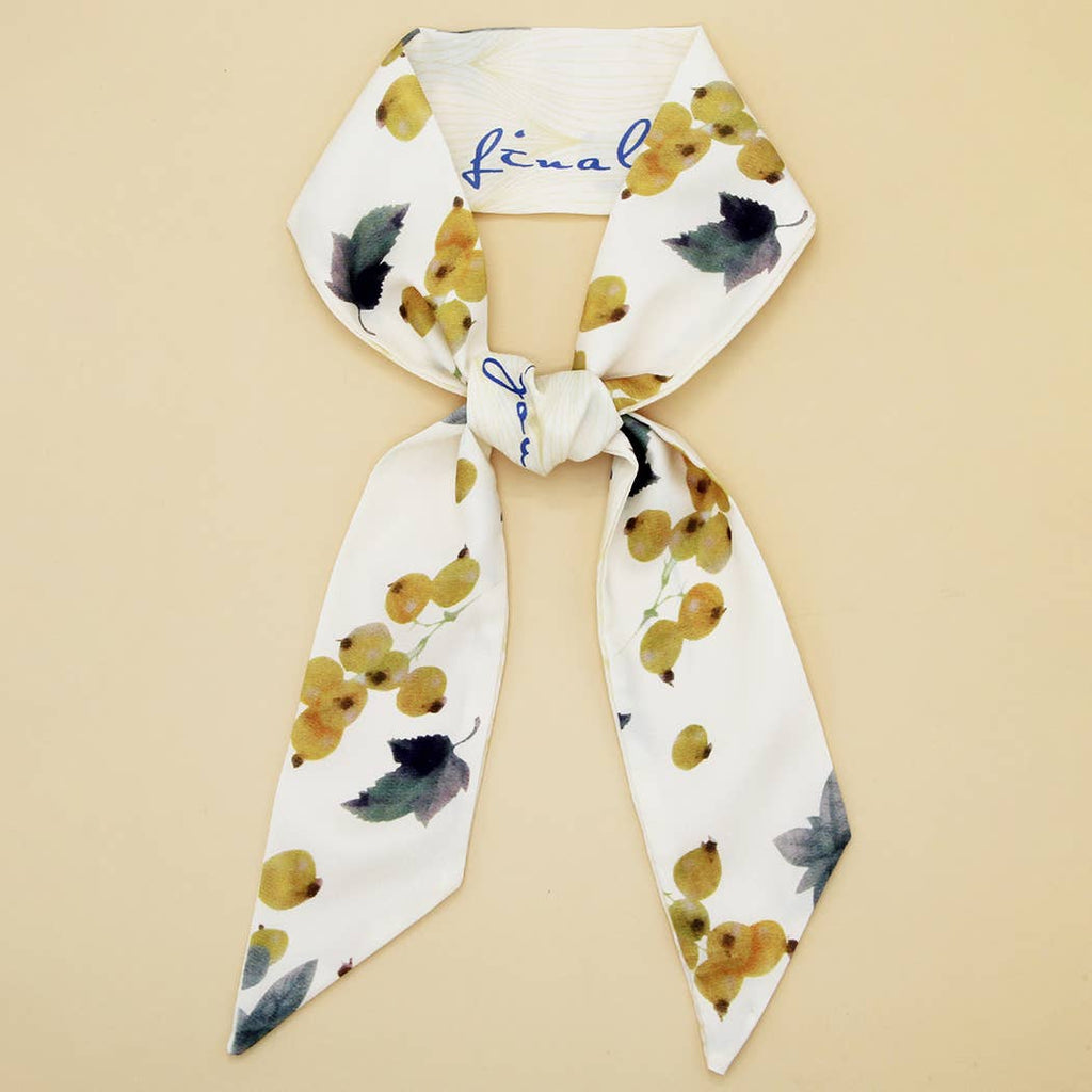 Floral Print Satin Scarf