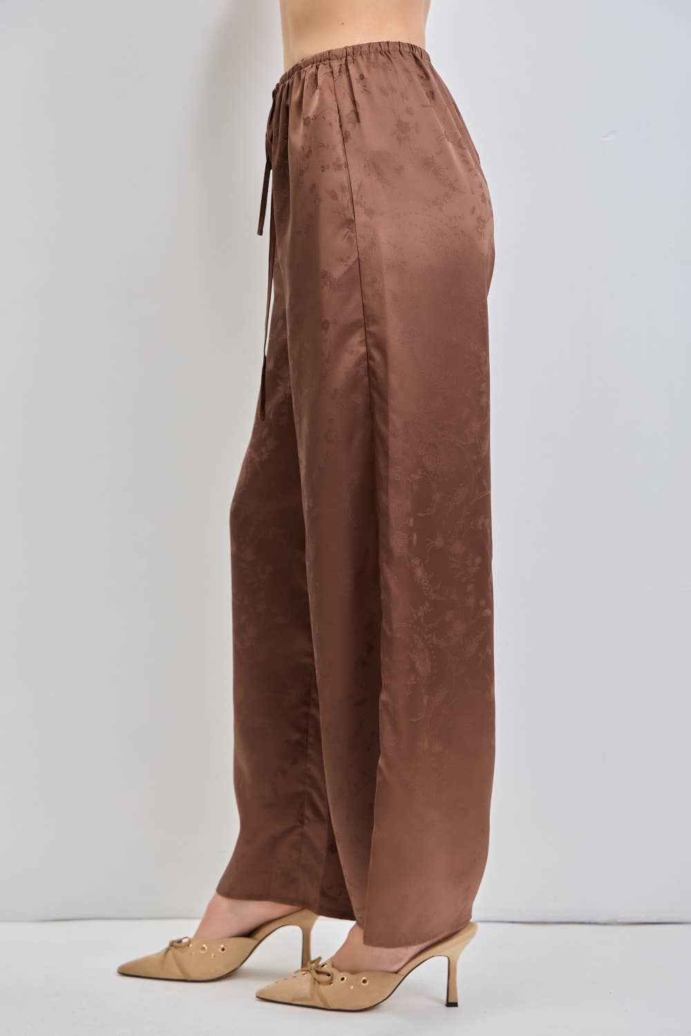 The Luxe Satin Jacquard Pants