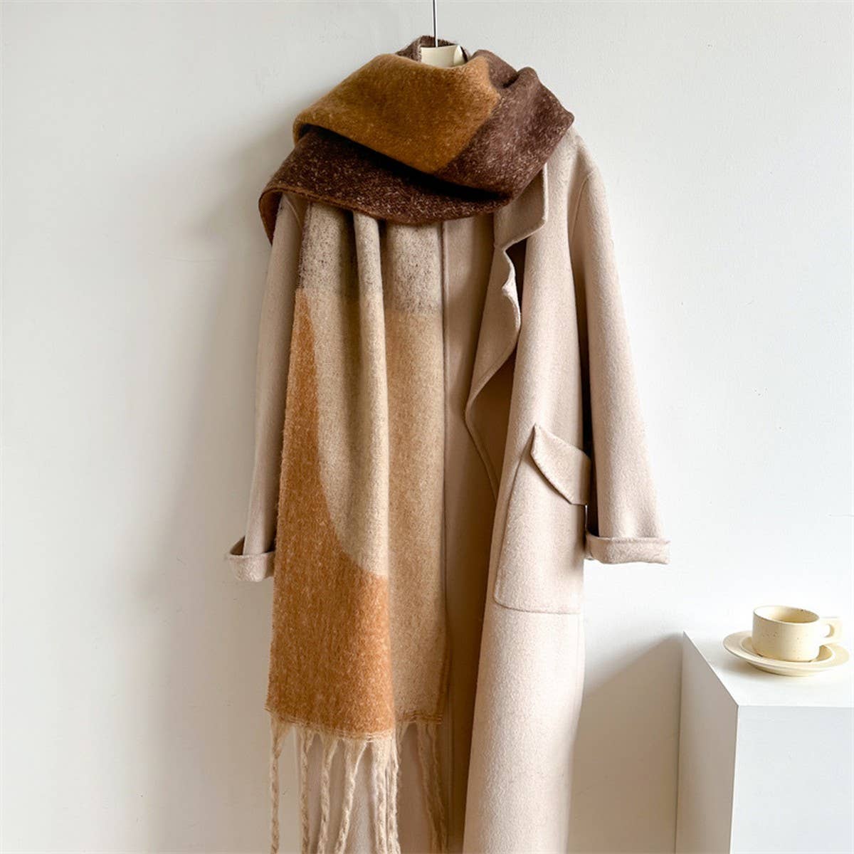 Cloud Soft Mohair Tassel Scarf