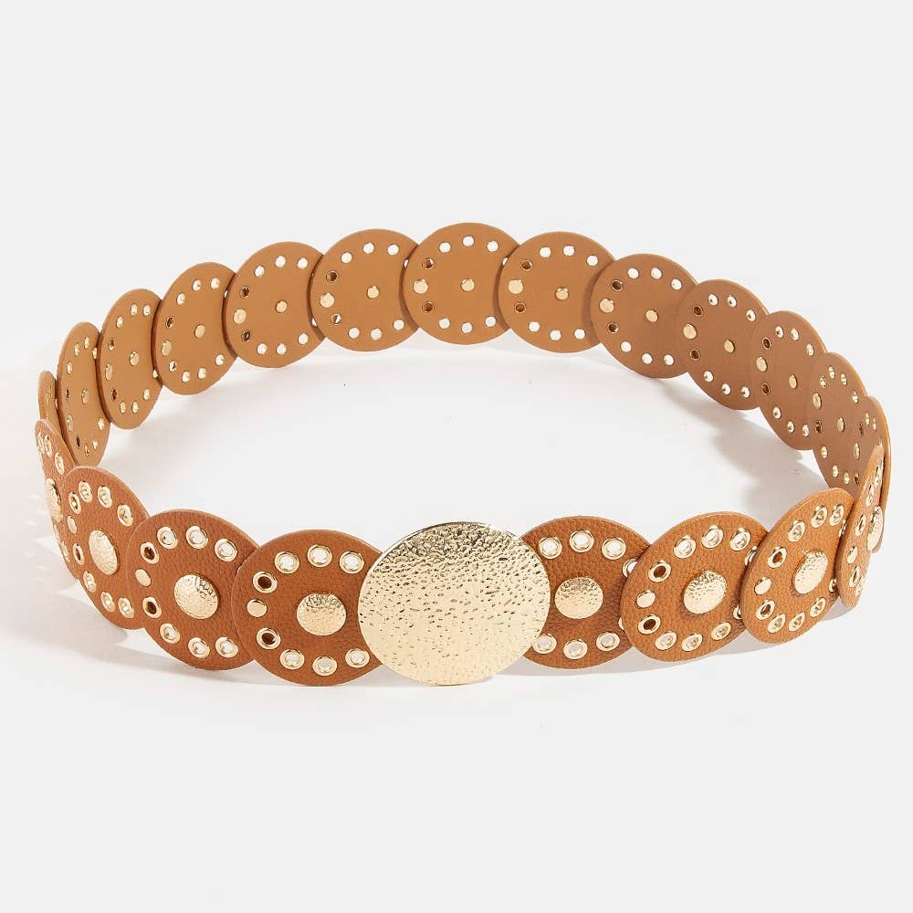 Golden Ember Hammered Belt