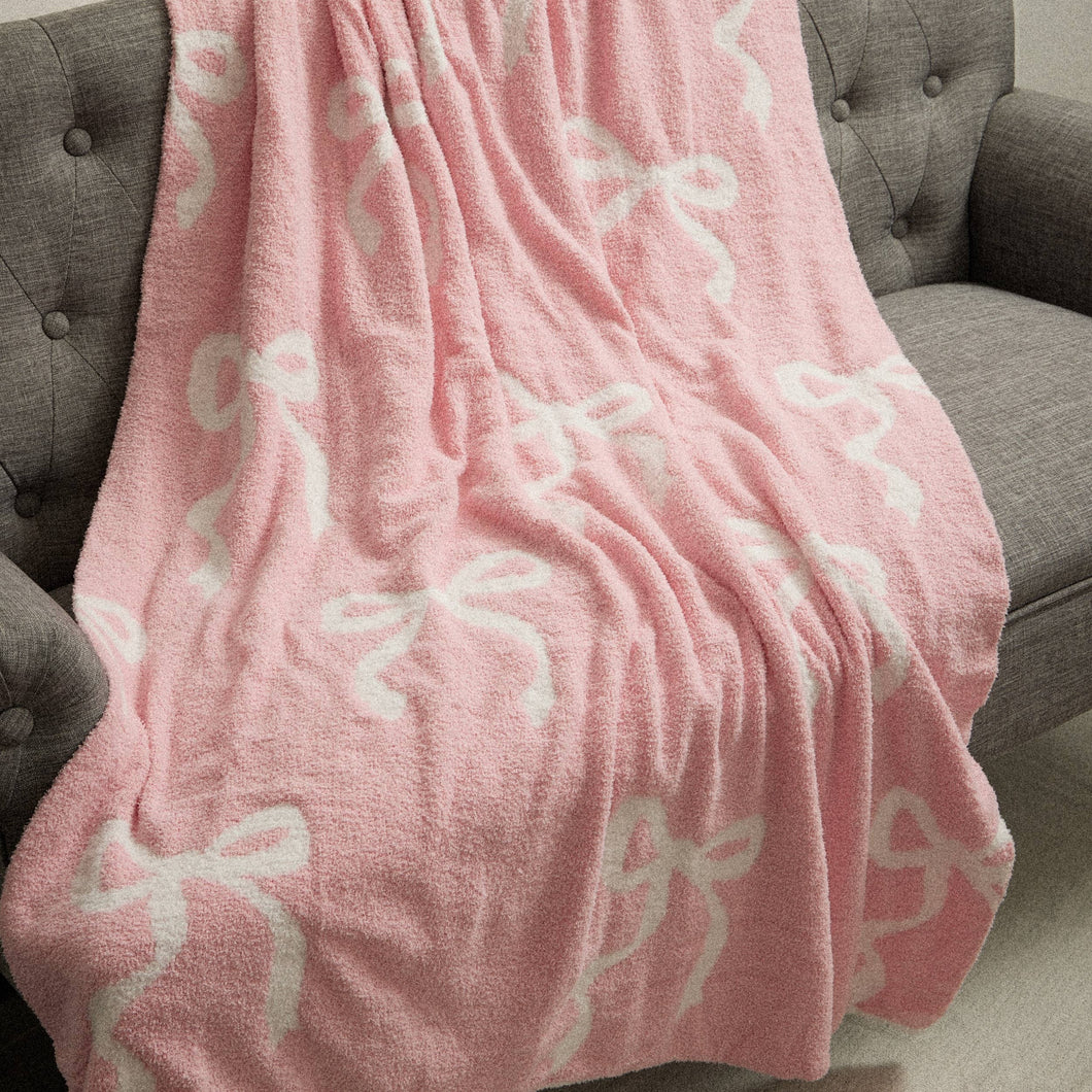 Bow Print Micro Fiber Blanket