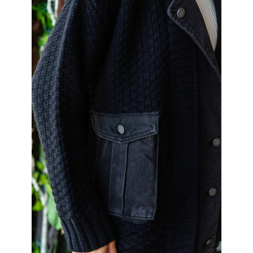 City Layers Knit Denim Jacket