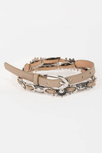 Load image into Gallery viewer, Metallic Faux Leather Decor Fasion Belt
