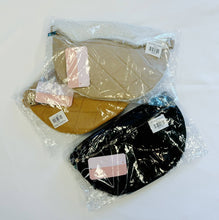 Load image into Gallery viewer, Fuzzy And Quilted Luxe Sling Bag: Taupe
