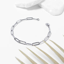 Load image into Gallery viewer, Stainless Steel Paperclip Chain Bracelet: Gold / 7&quot;
