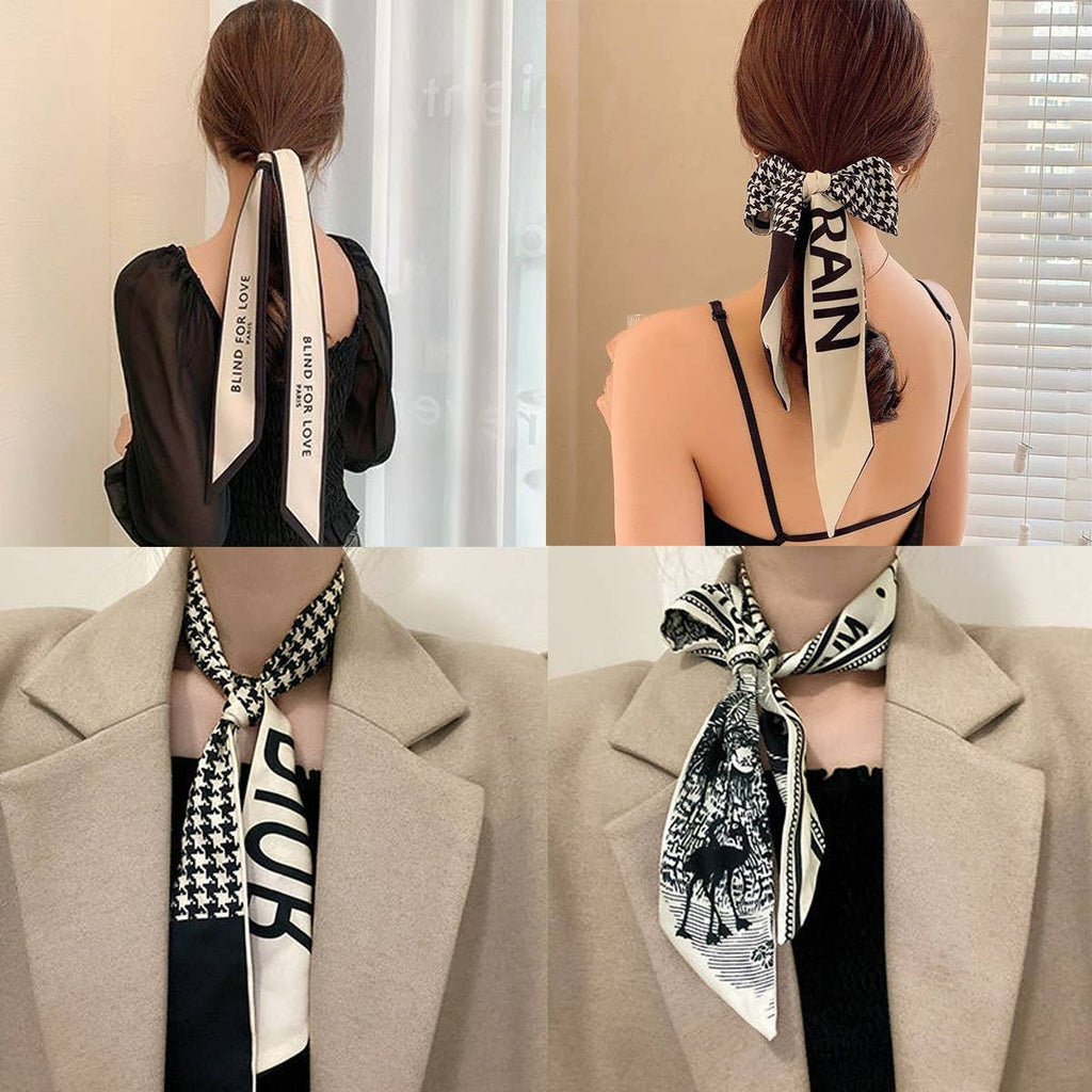 Floral Print Satin Scarf
