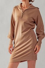 Load image into Gallery viewer, Quarter Zip Sweater Dress
