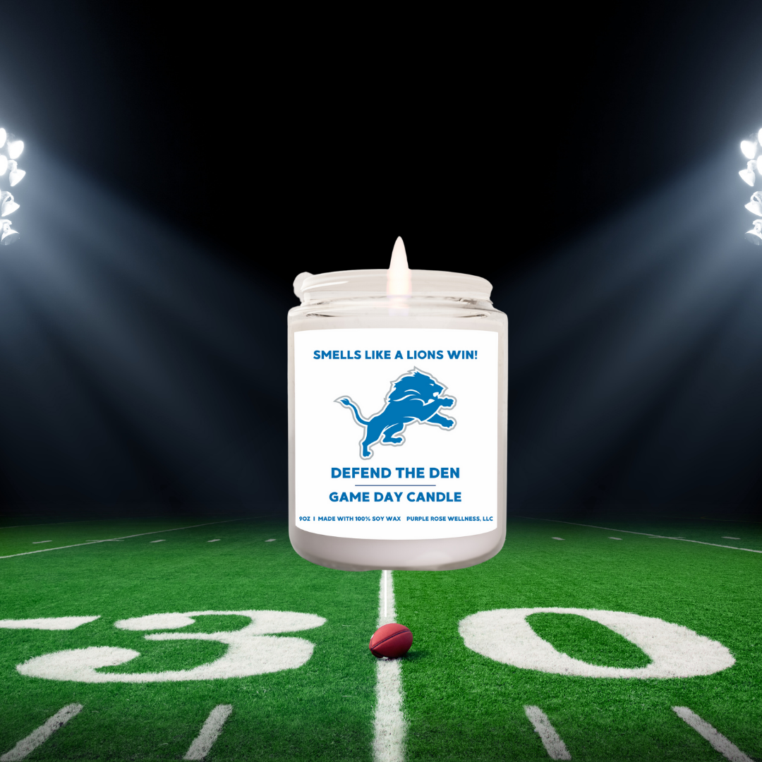 Detroit Football Candle