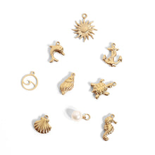 Load image into Gallery viewer, 18K Gold PVD Stainless Steel Conch Seashell Charm: Gold
