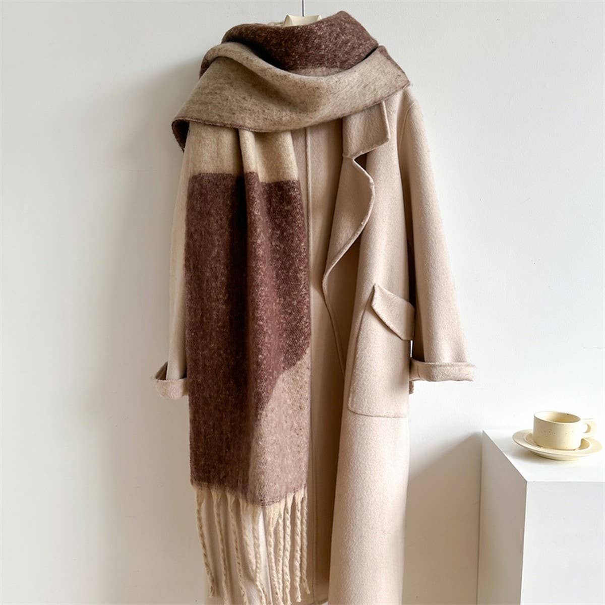 Cloud Soft Mohair Tassel Scarf