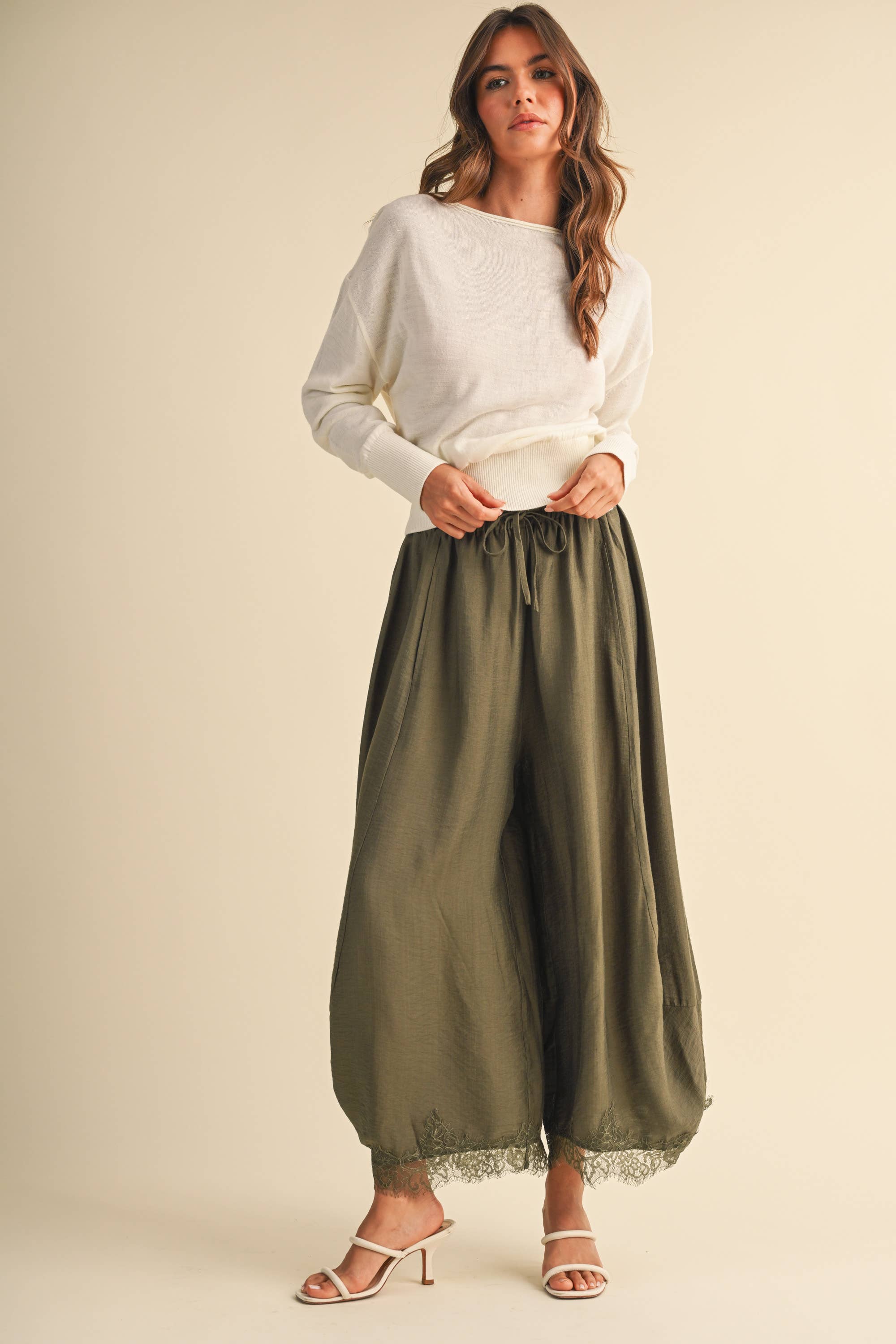 The Willow Lace Barrel Pants