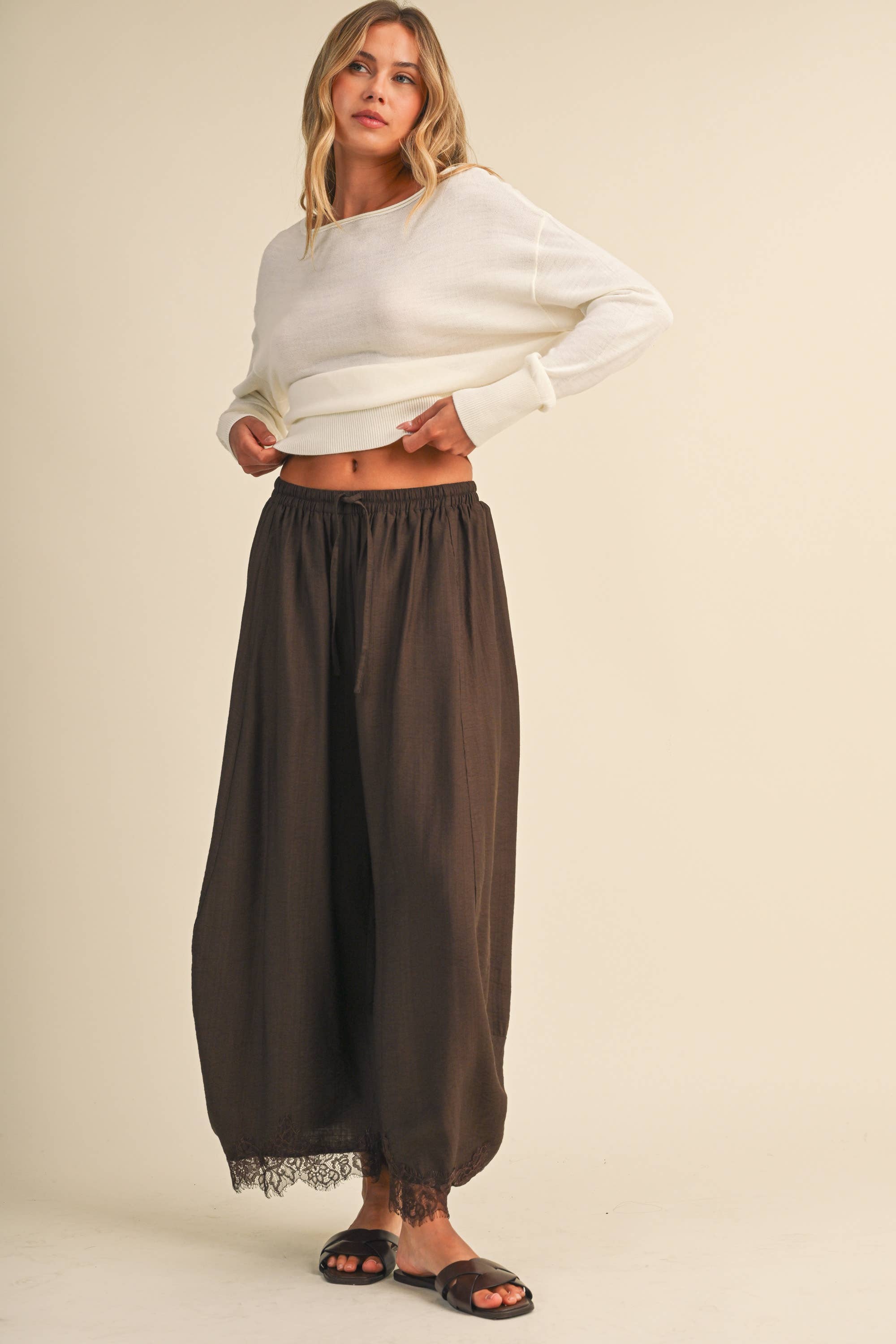 The Willow Lace Barrel Pants