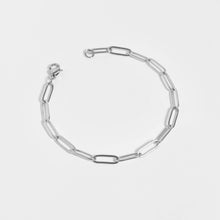 Load image into Gallery viewer, Stainless Steel Paperclip Chain Bracelet: Gold / 7&quot;
