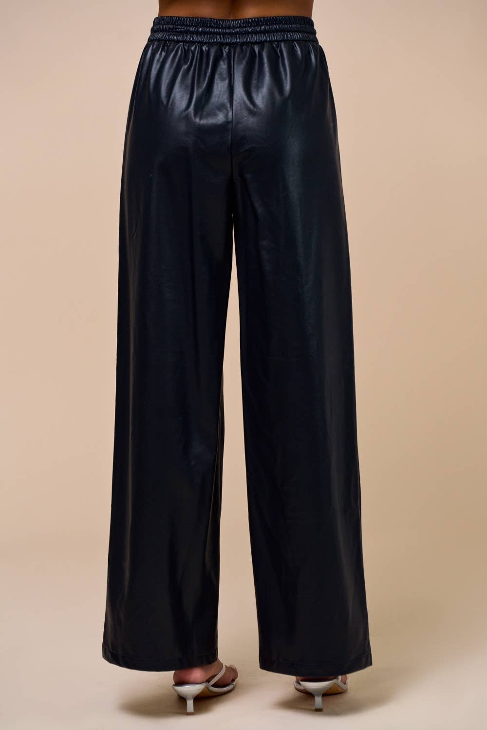 Downtown Faux Leather Drawstring Pants