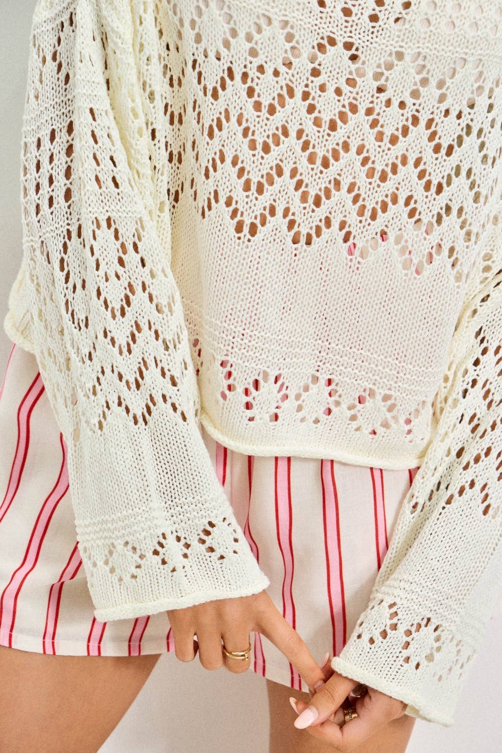 The Boho Breeze Open-Stitch Sweater