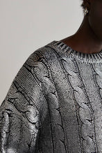 Load image into Gallery viewer, Alexandra Silver Laminated Sweater
