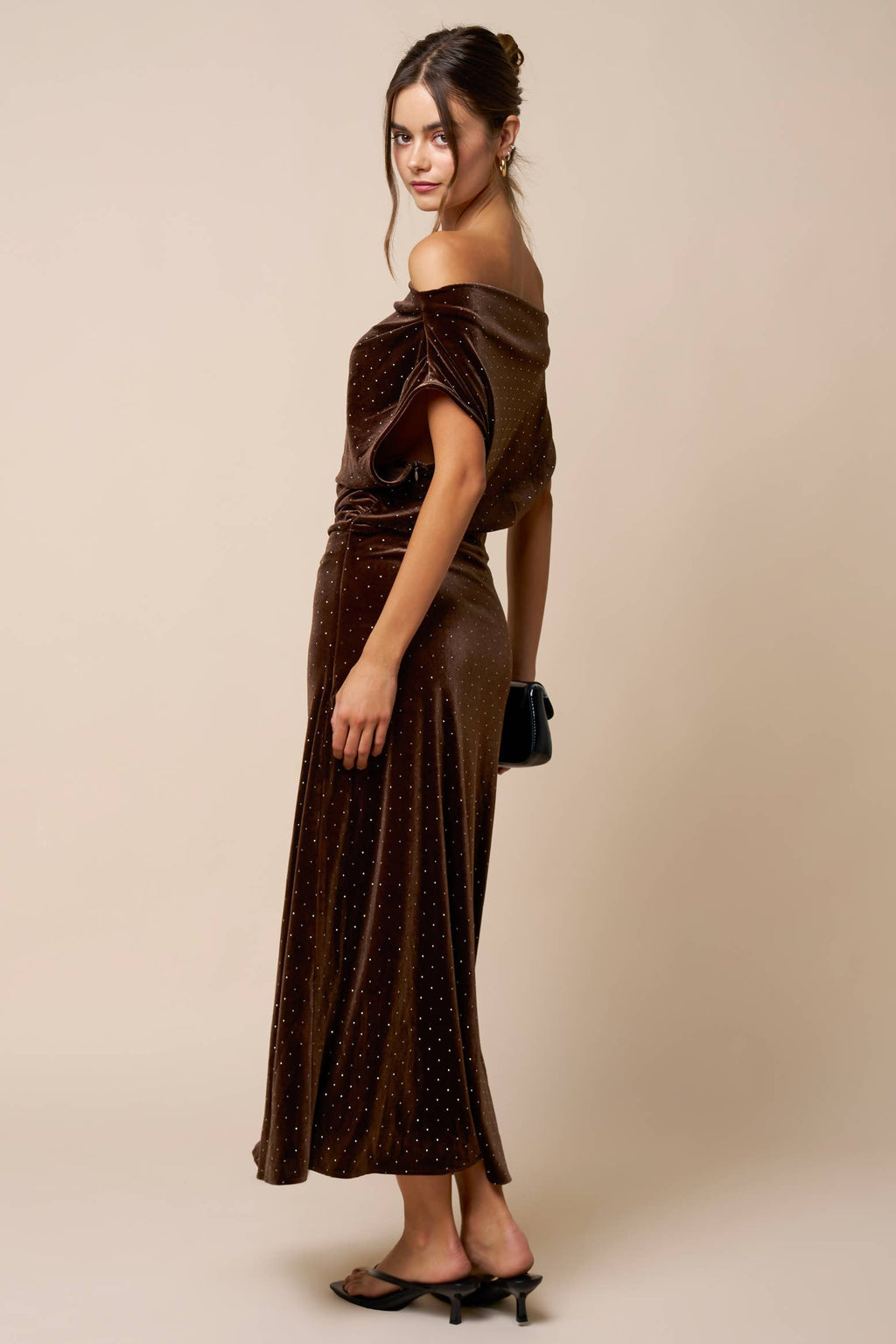 Midnight Sparkle Velvet Maxi Dress