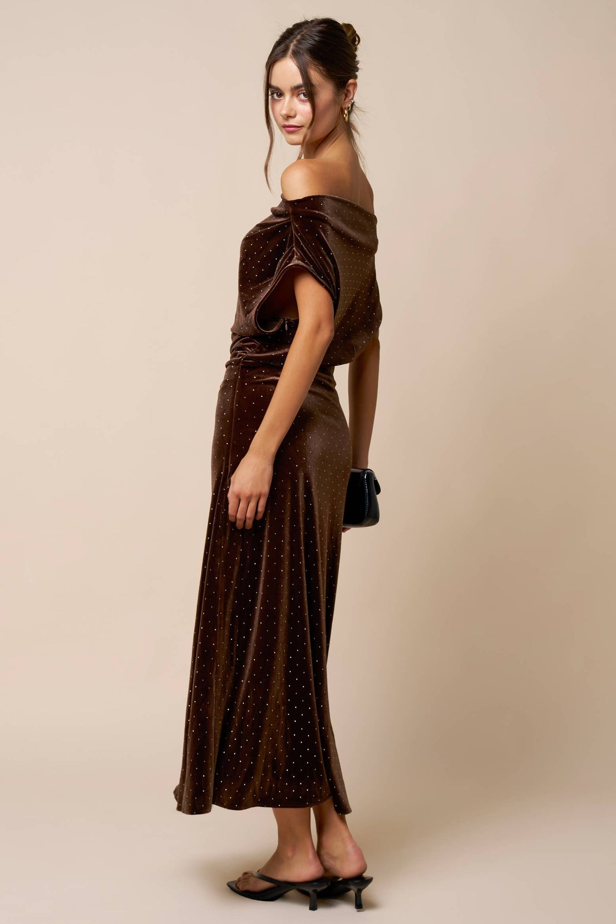 Midnight Sparkle Velvet Maxi Dress