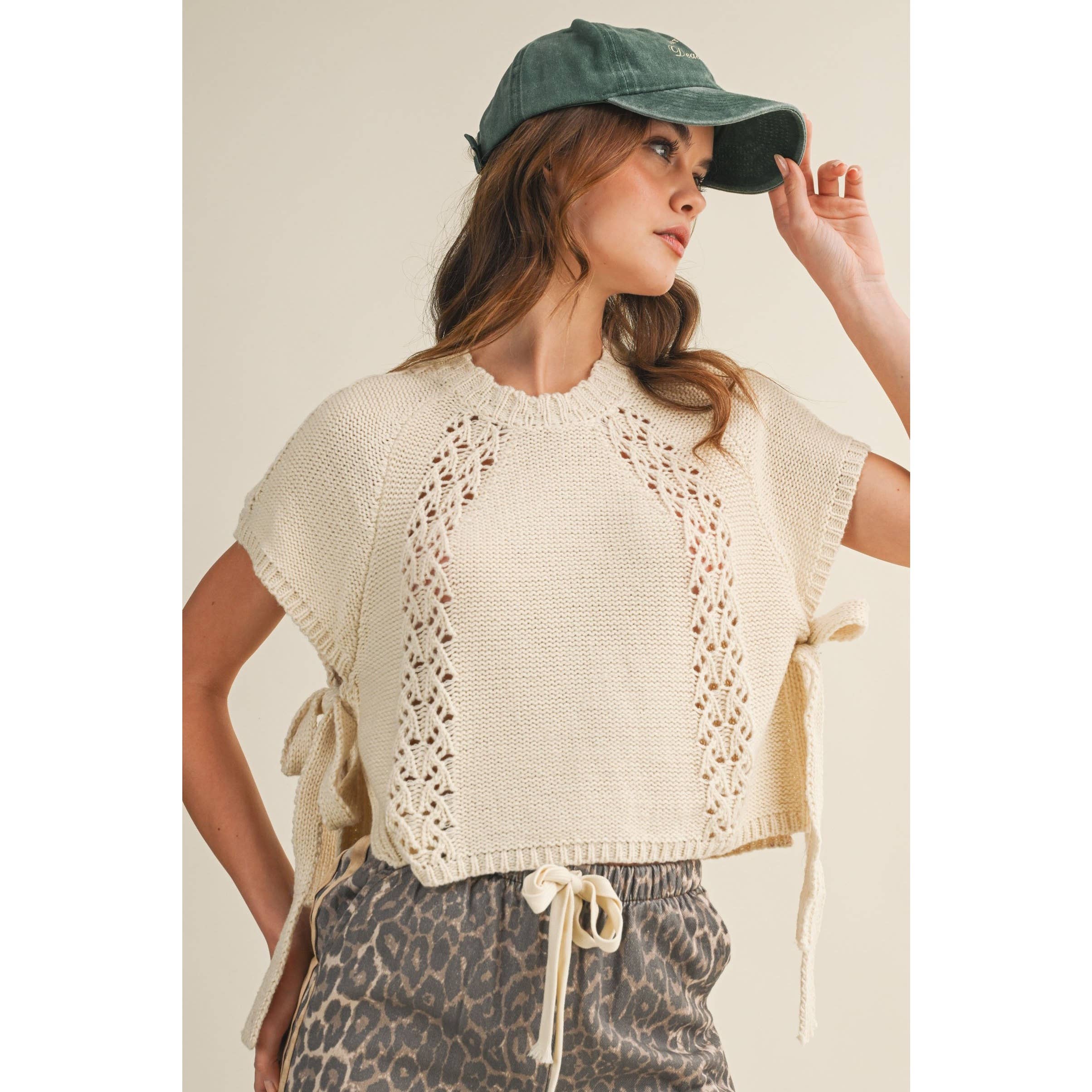 The Heirloom Braid Artisan Knit Top