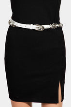Load image into Gallery viewer, Metallic Faux Leather Decor Fasion Belt
