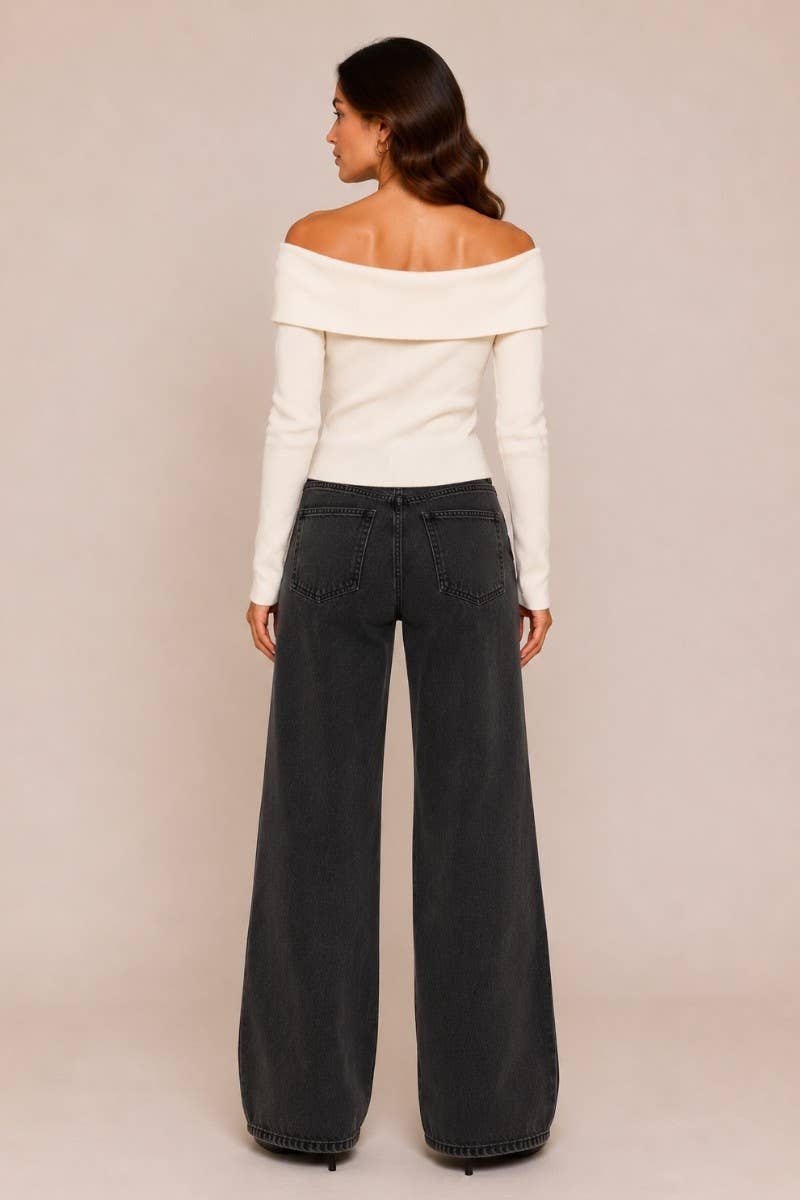 Embrace Off-Shoulder Knit Top