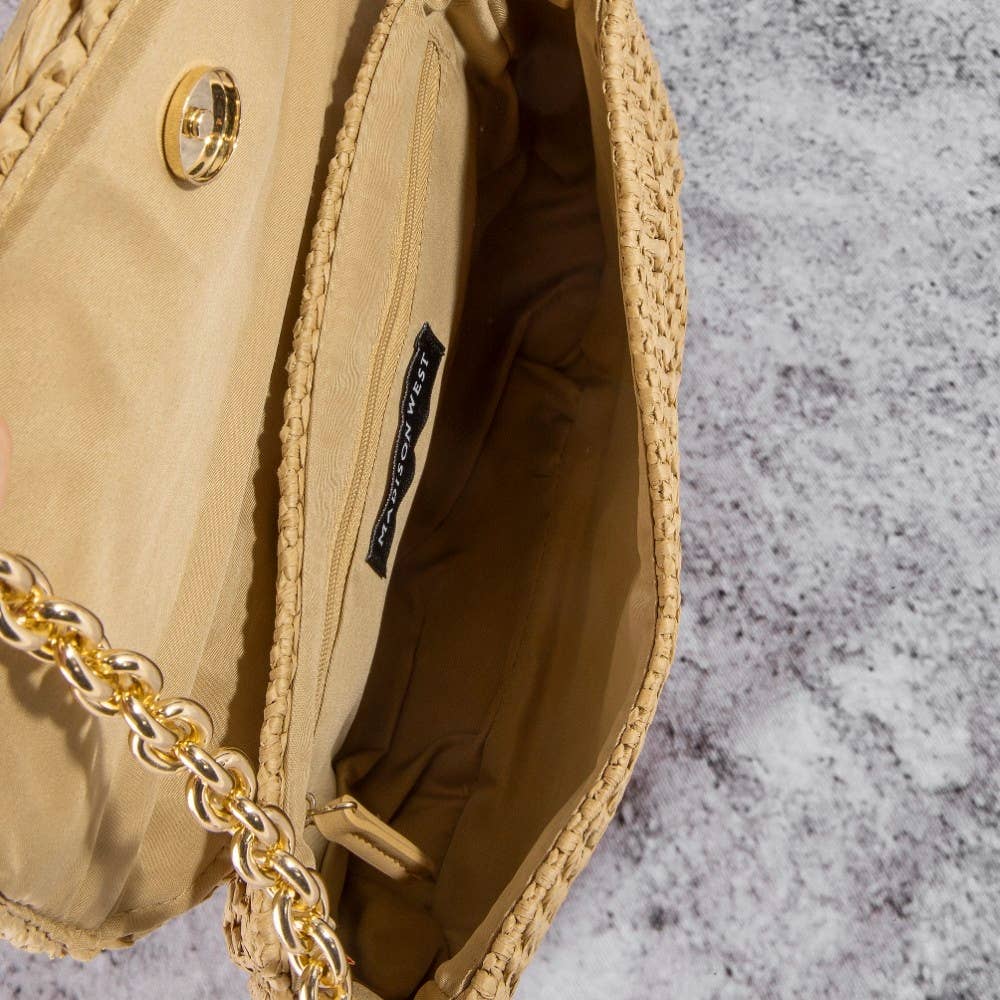 The Capri Raffia Shoulder Bag